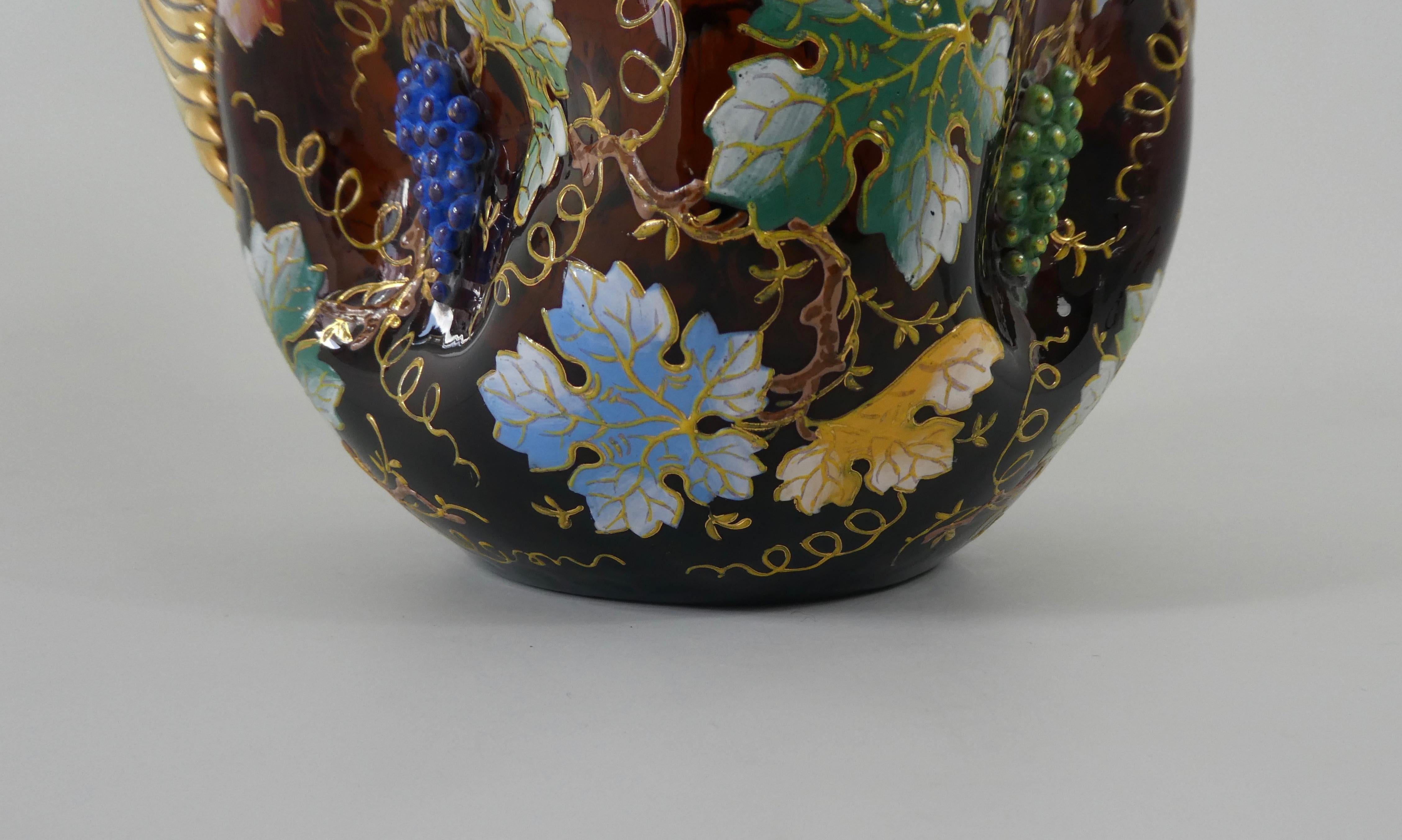 Moser Enamelled Ruby Glass Ewer, circa 1890 6