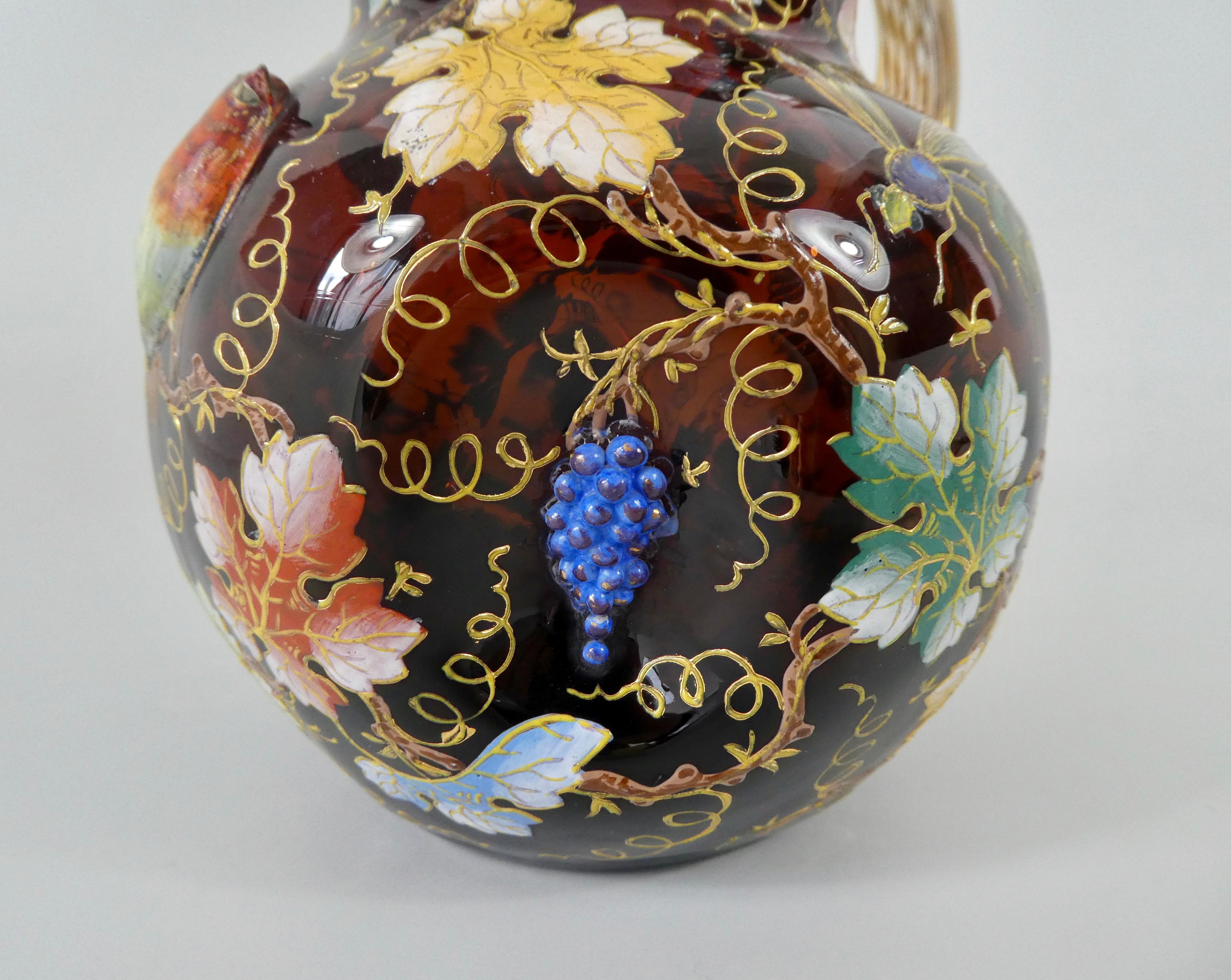 Moser Enamelled Ruby Glass Ewer, circa 1890 1