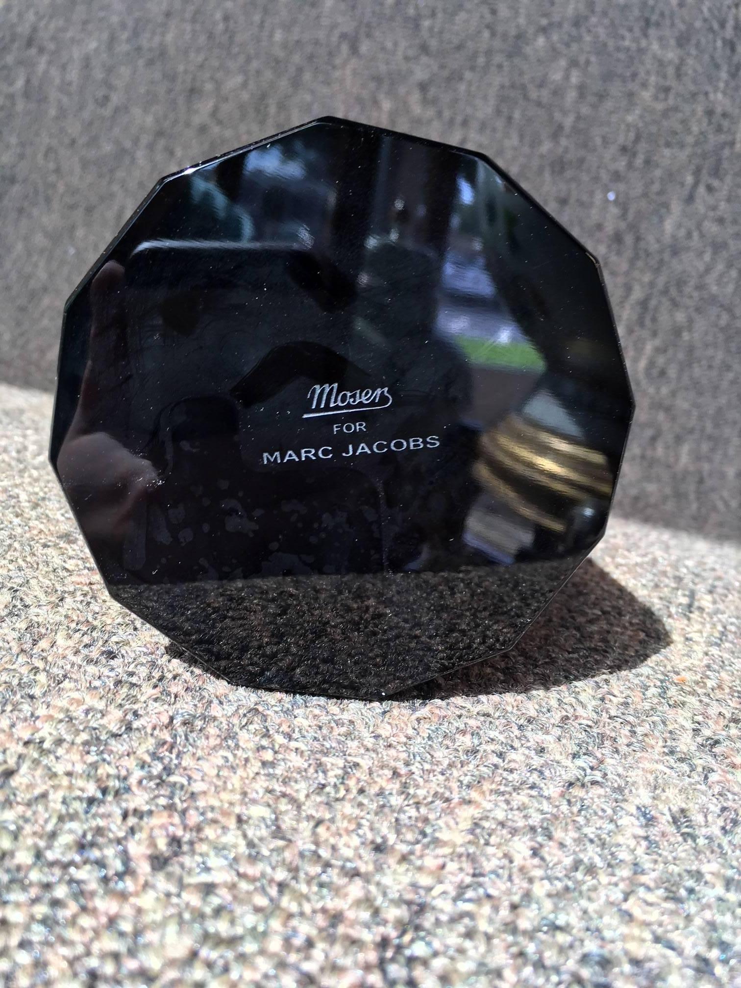 English Moser for Marc Jacobs Black Lead Crystal Table Glass