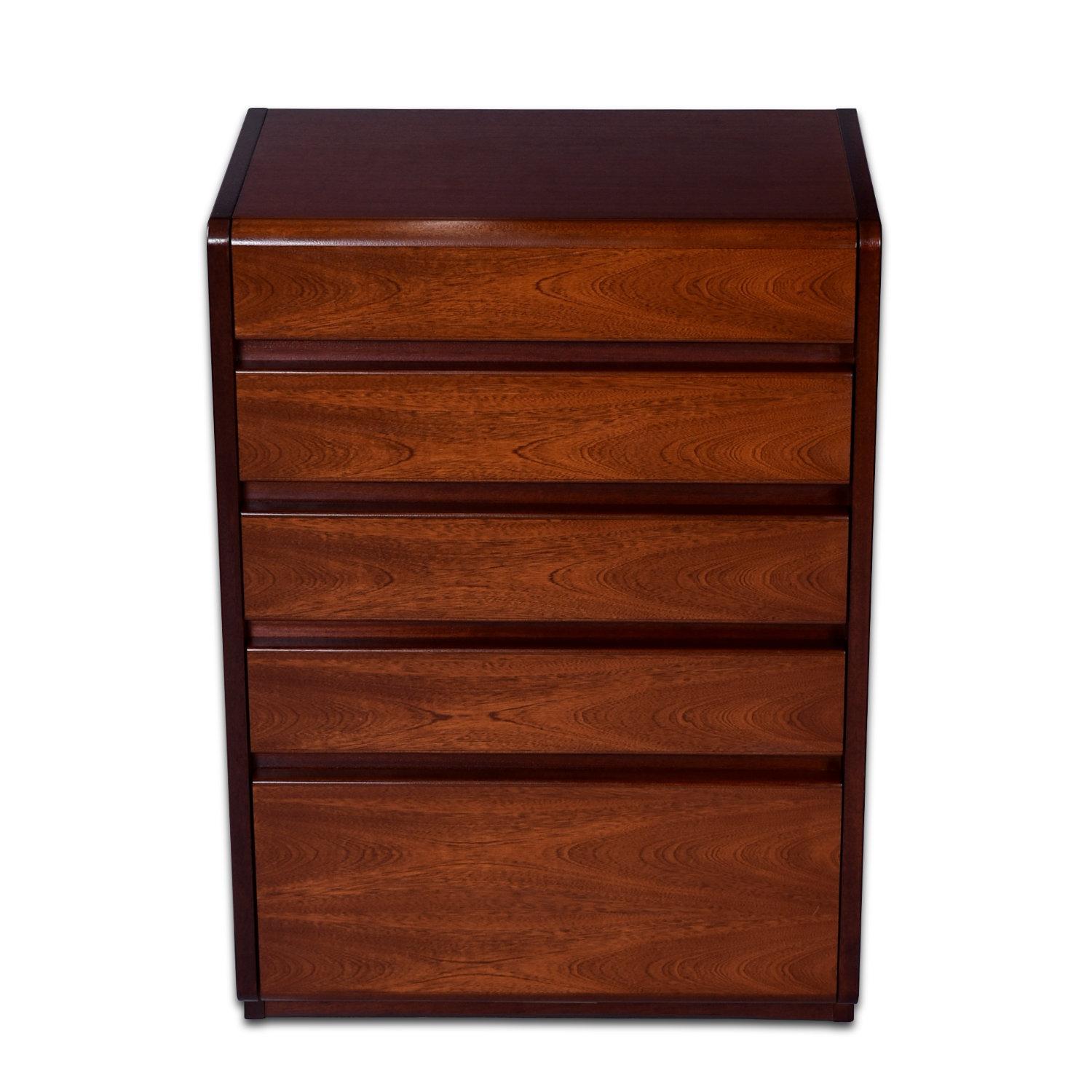 Moser German Modern Rosewood Small Vertical Chest of Drawers Dresser In Good Condition In Chattanooga, TN