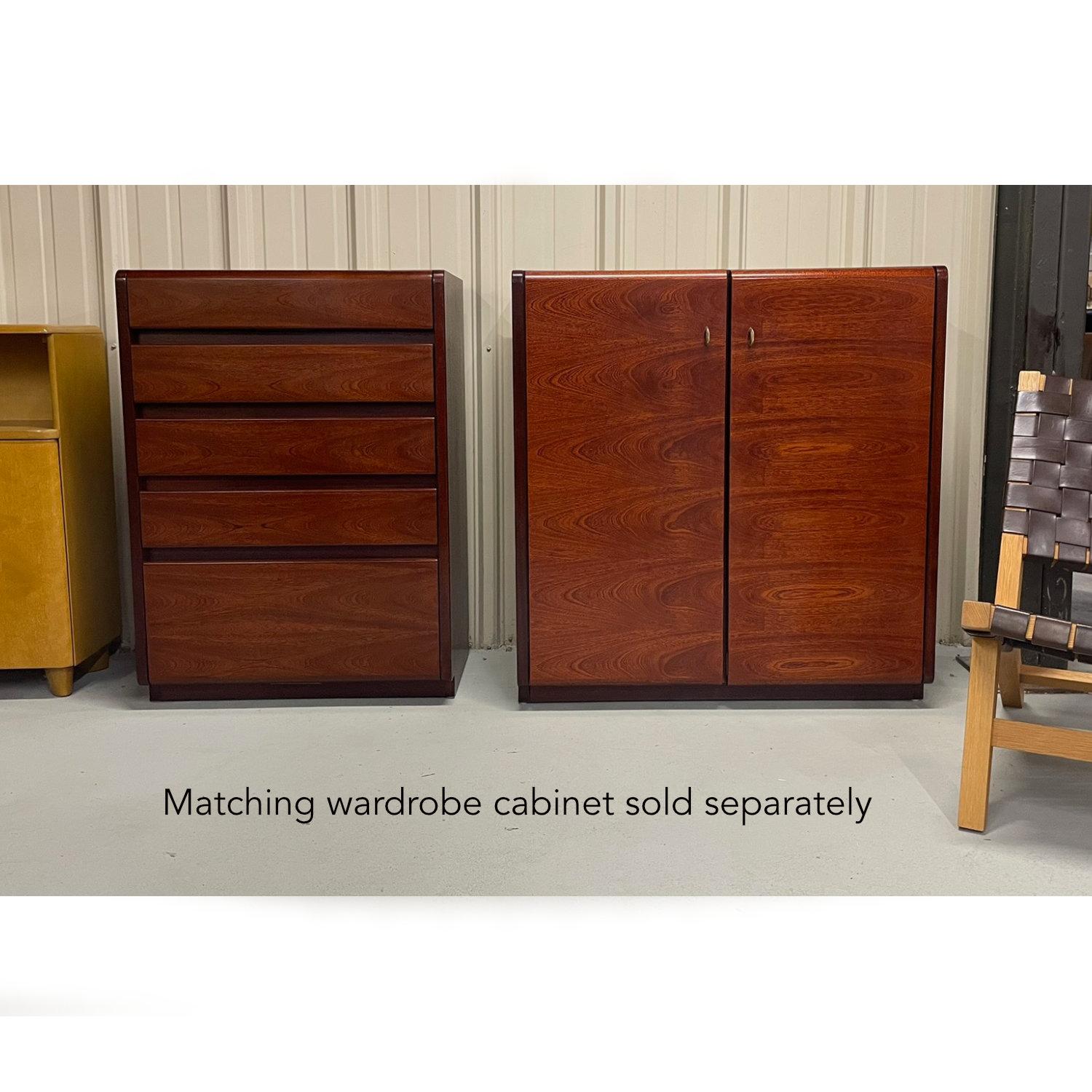 Late 20th Century Moser German Modern Rosewood Small Vertical Chest of Drawers Dresser