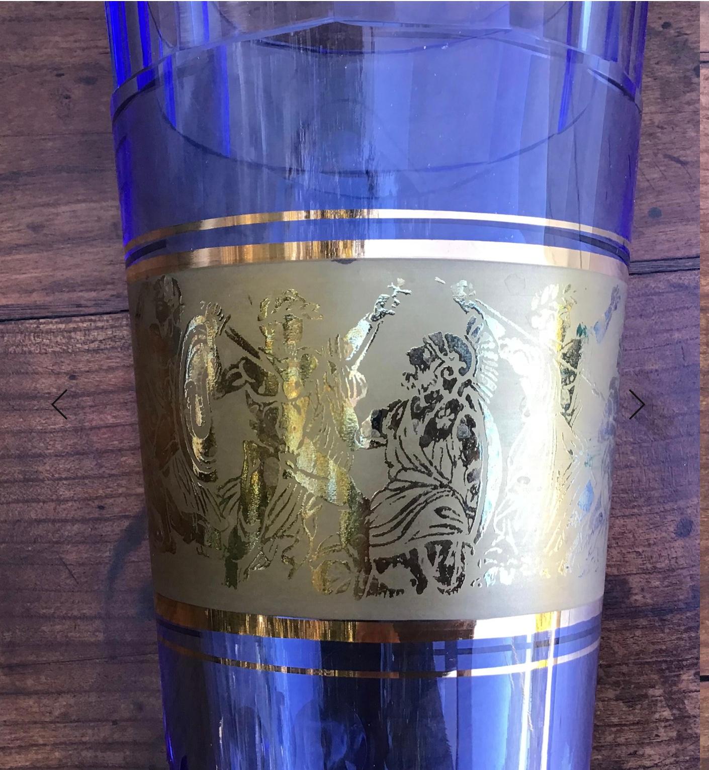 Moser-Glas-Vase aus facettiertem Kristall im Art déco-Stil (20. Jahrhundert) im Angebot
