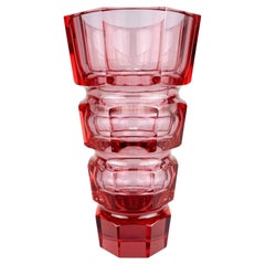 Vase en verre Moser de Josef Hoffmann