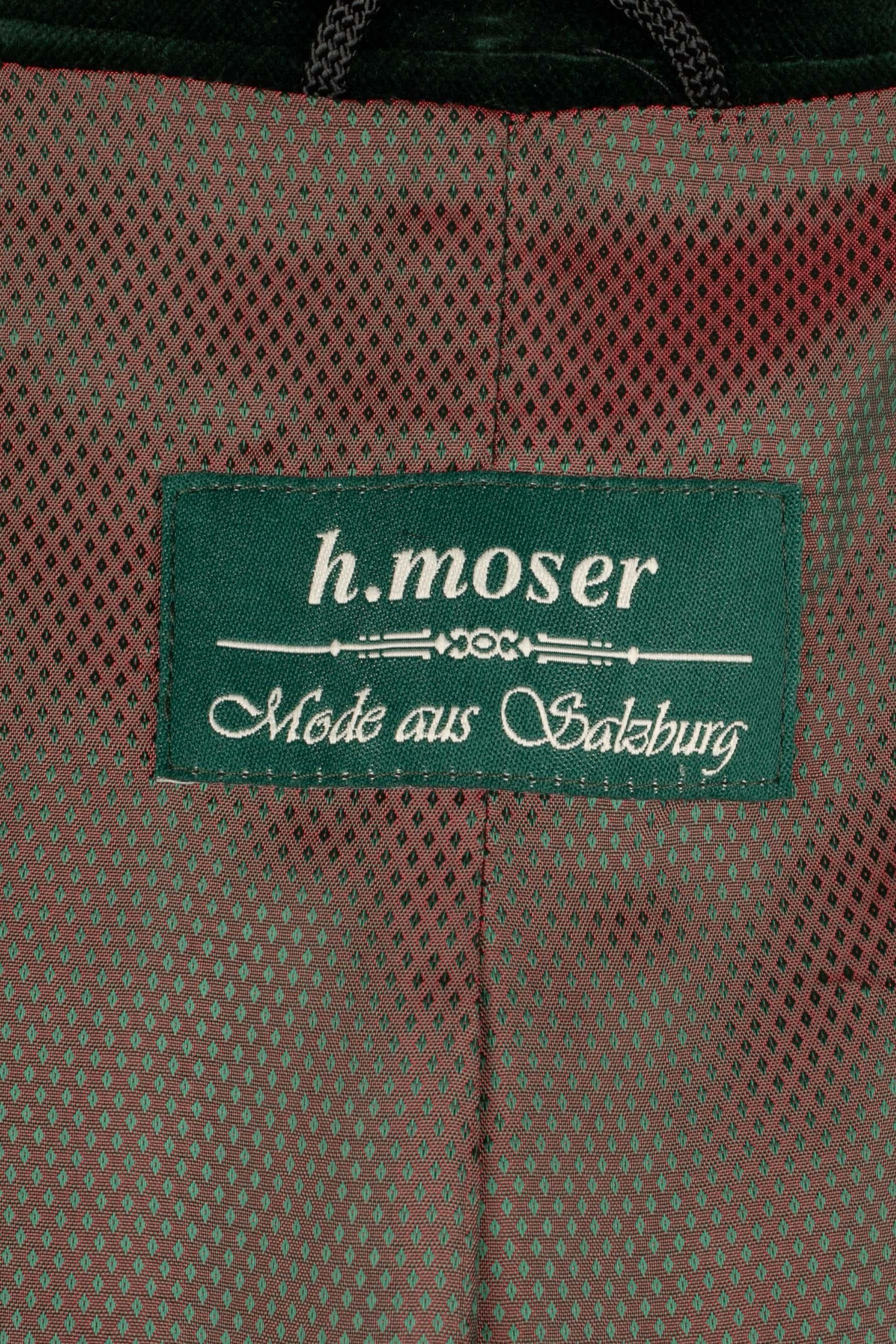 Moser Green Velvet Men Jacket For Sale 6