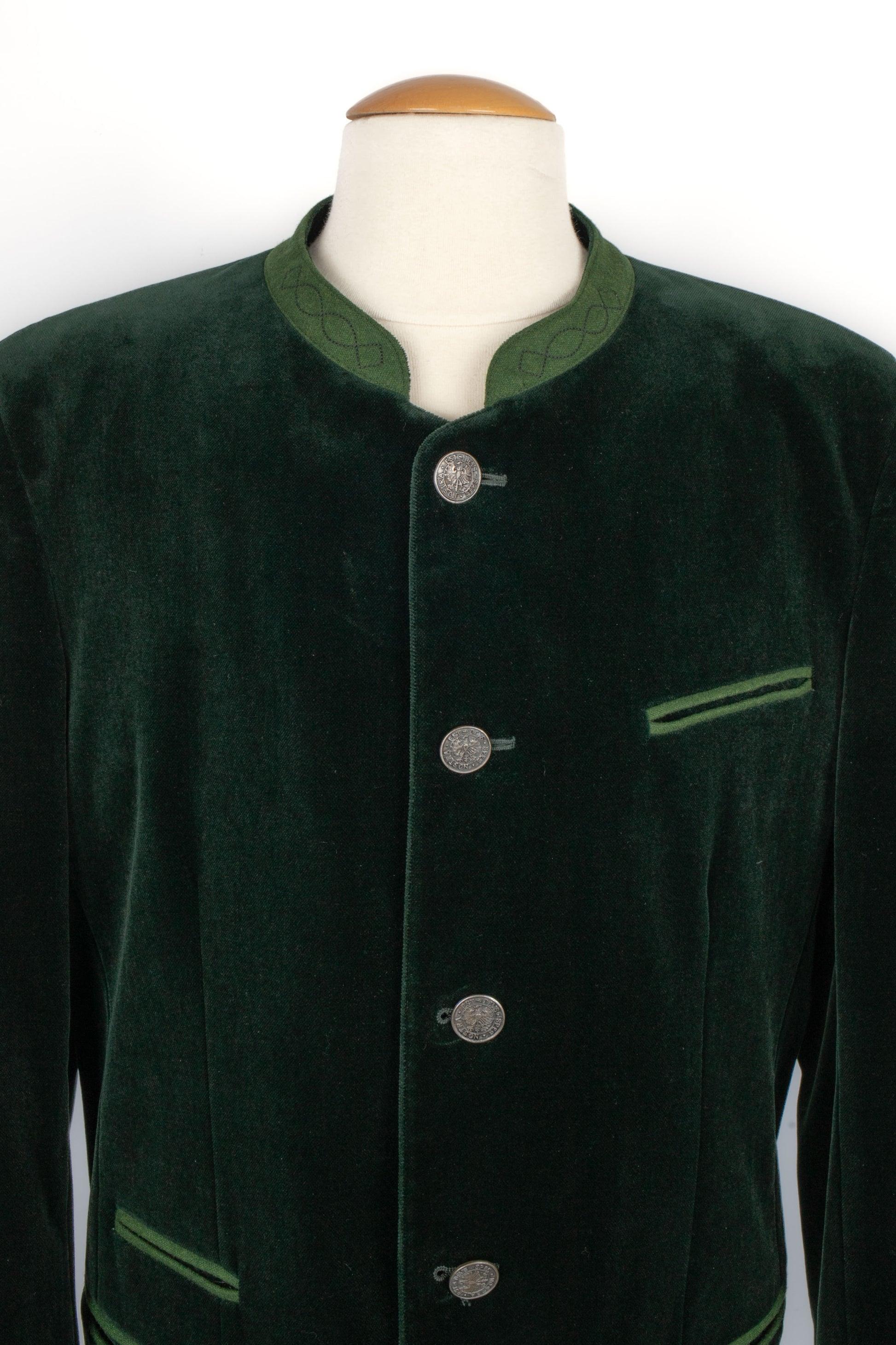 Men's Moser Green Velvet Men Jacket For Sale