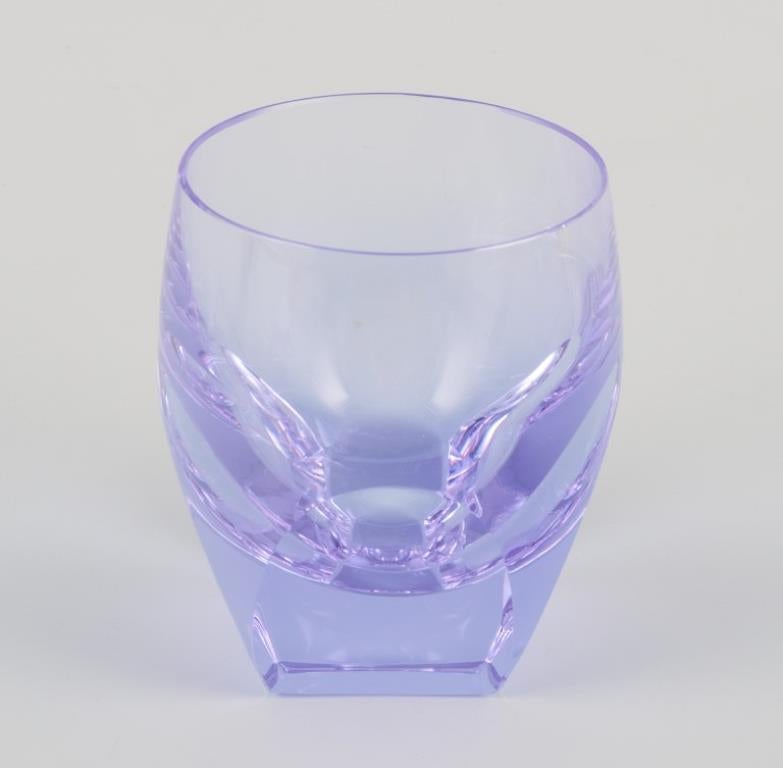 Milieu du XXe siècle Moser, Karlsbad, République tchèque Ensemble de six verres à eau colorés, années 1940 en vente