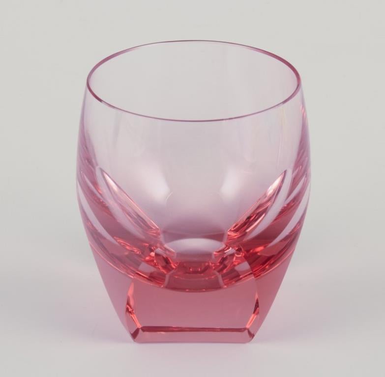 Verre Moser, Karlsbad, République tchèque Ensemble de six verres à eau colorés, années 1940 en vente