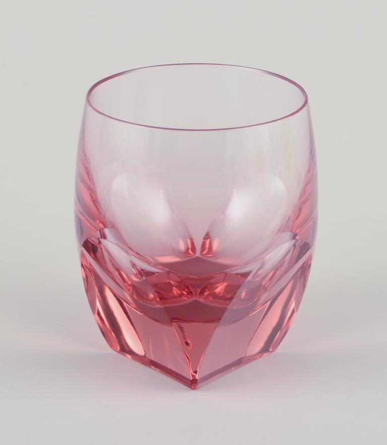 Moser, Karlsbad, République tchèque Ensemble de six verres à eau colorés, années 1940 en vente 3