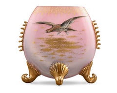 Moser Pink Glass Pillow Vase