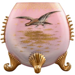 Moser Pink Glass Pillow Vase