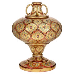 Antique Moser Rose Petal Jar