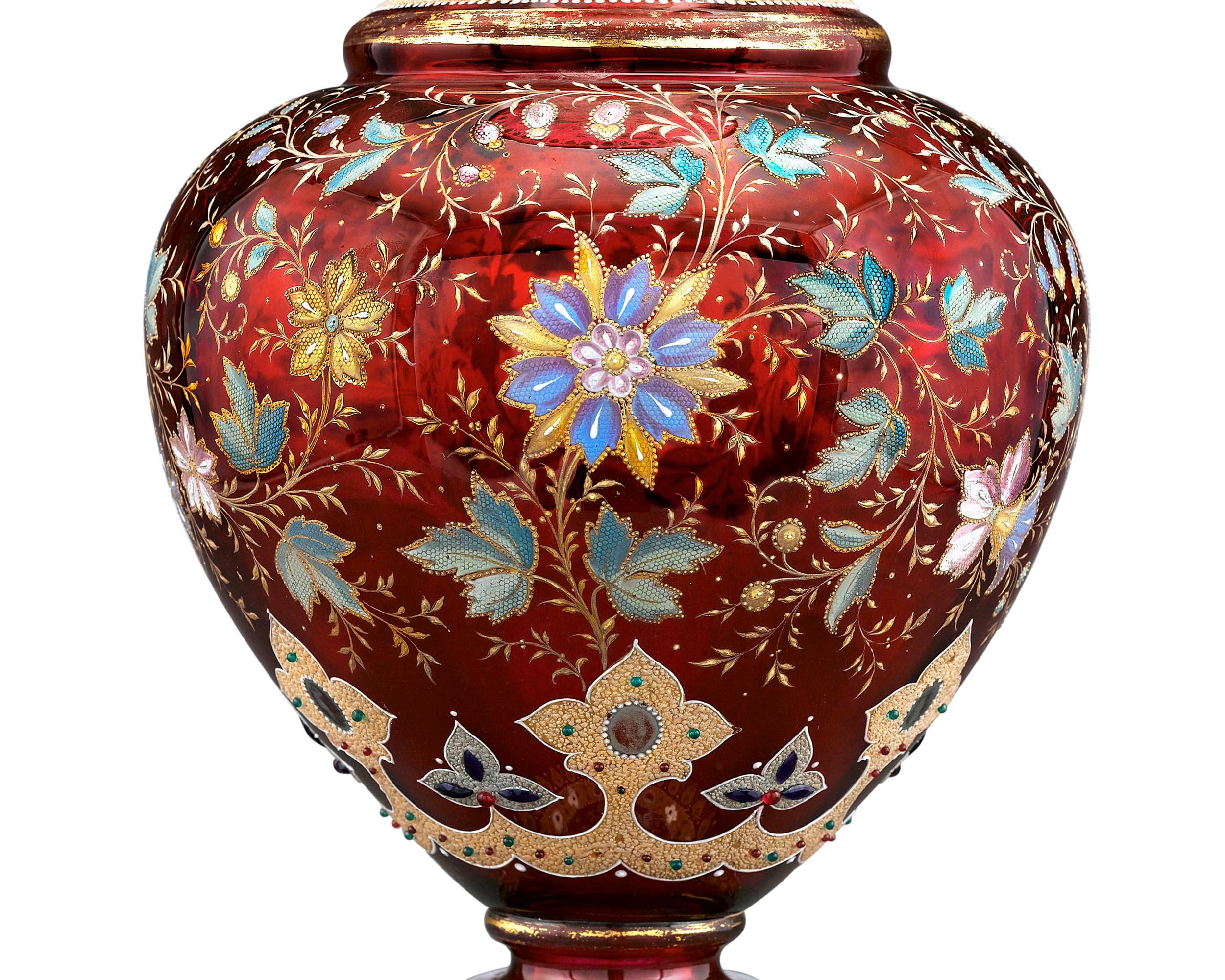Austrian Moser Ruby Glass Vase