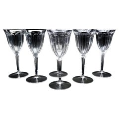 Moser & Söhne Crystal Wine Glasses circa 1920-1940
