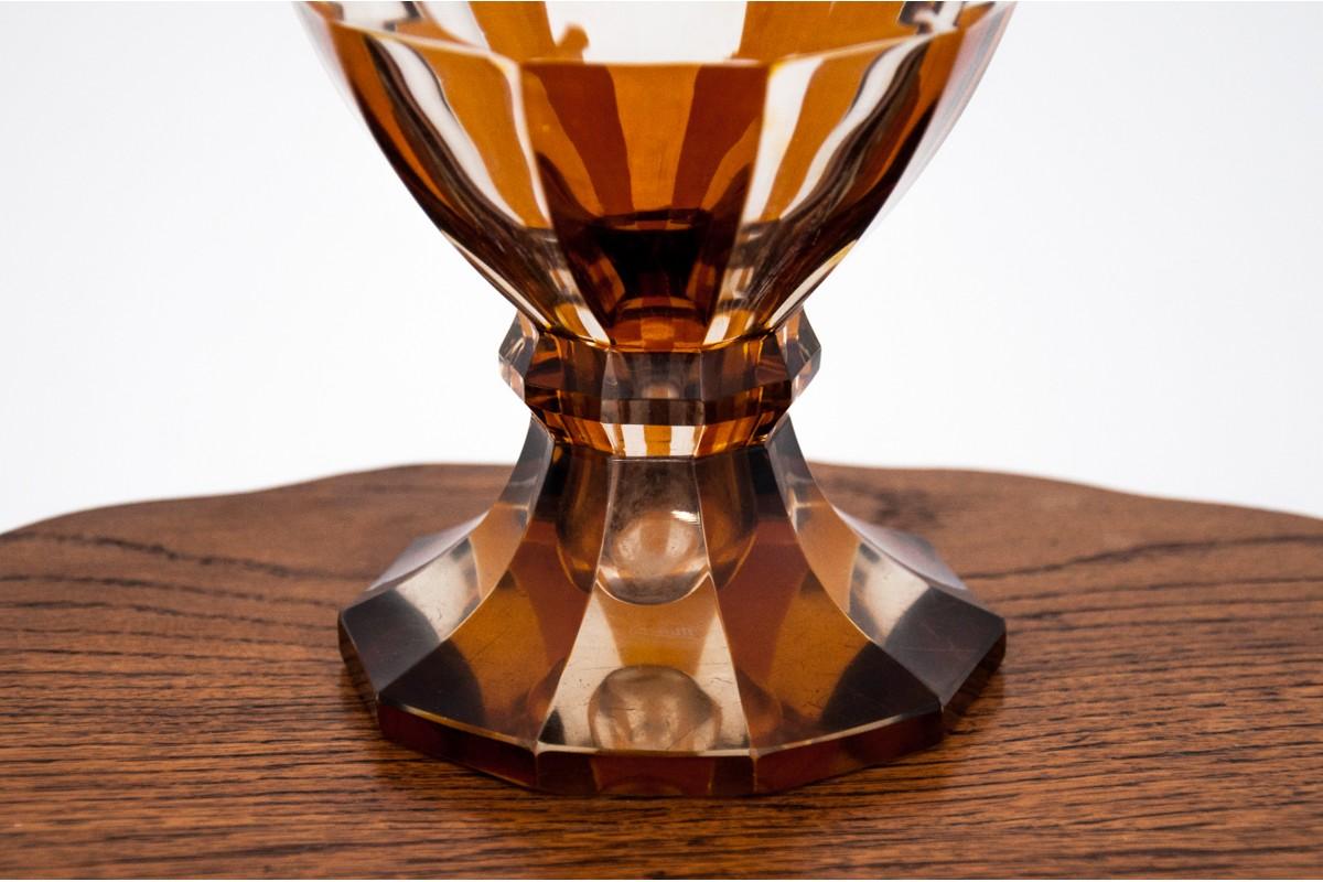 Cut Glass Moser Vase, Czechoslovakia, 1950/60s