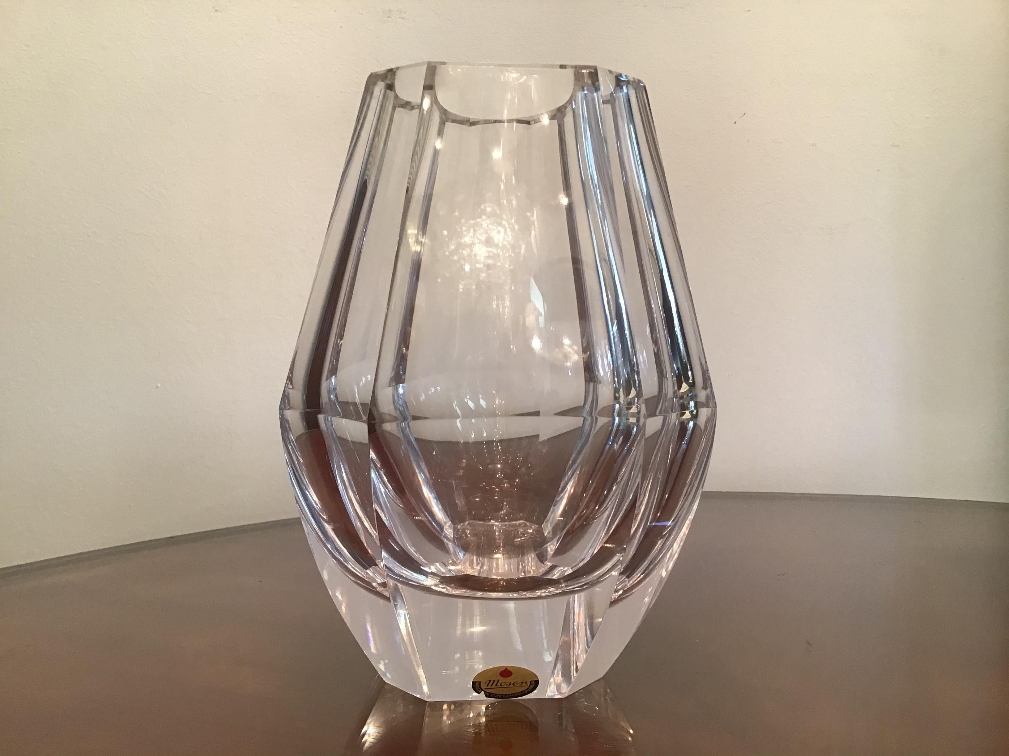Moser Vase Glass 1960 Cecoslovacchia For Sale 2