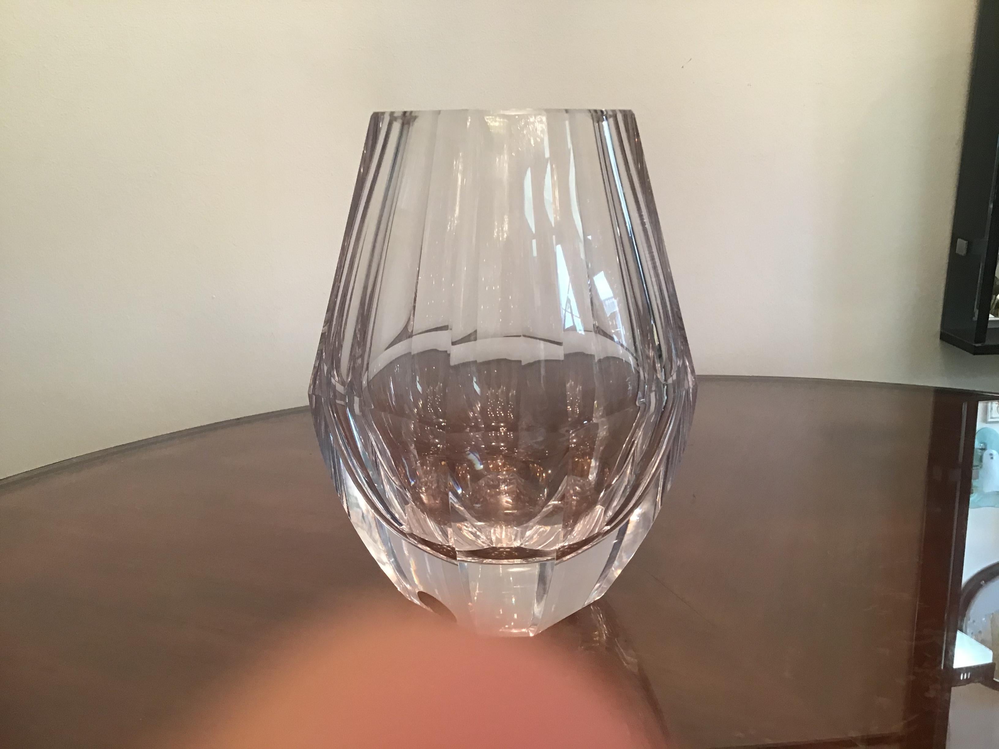 moser glass vase