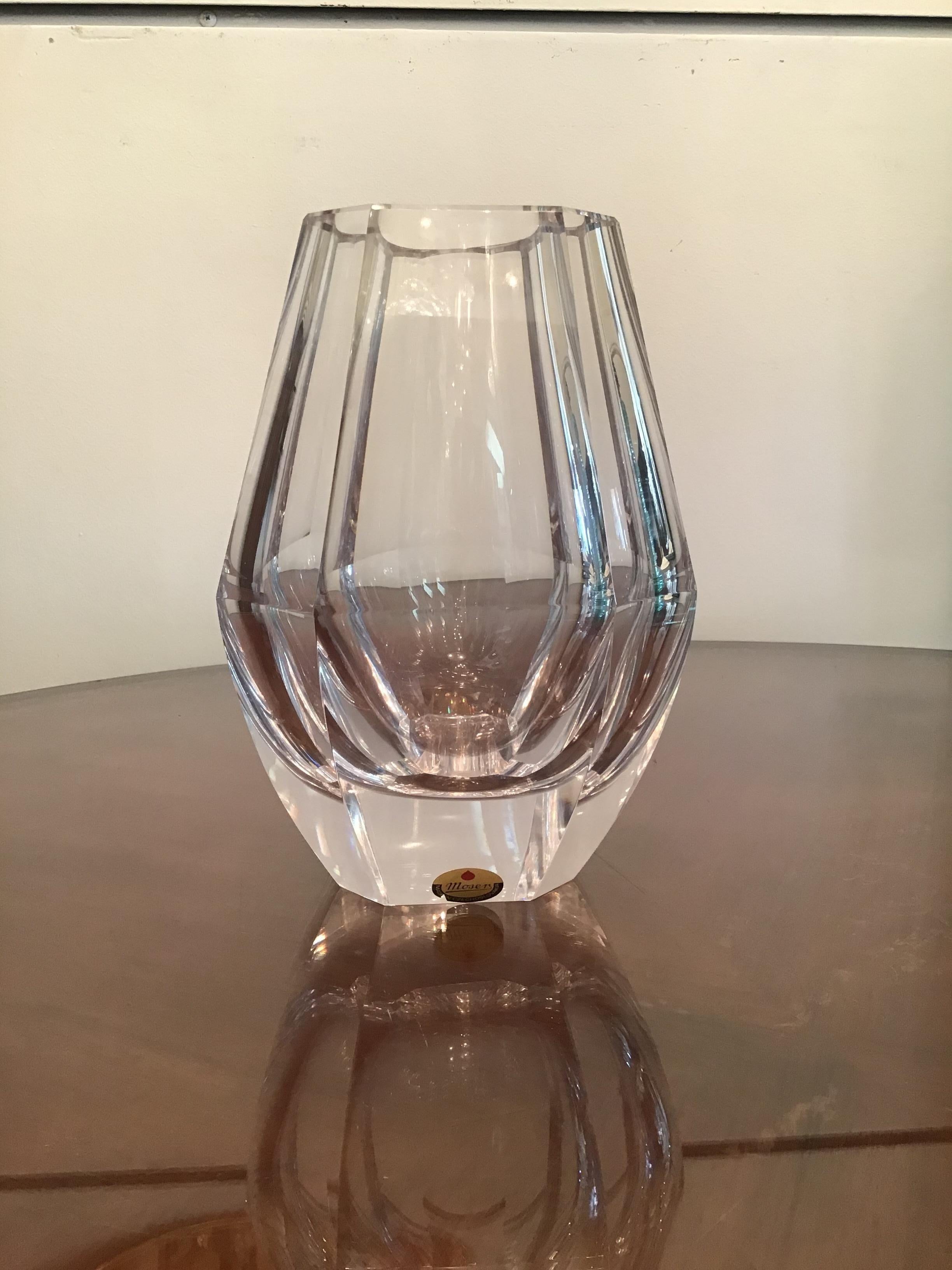Moser Vase Glass 1960 Cecoslovacchia In Excellent Condition For Sale In Milano, IT