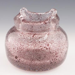 Vaso Moser con inclusioni e bolle di smalto disegnato da Pavel Hlava c1965