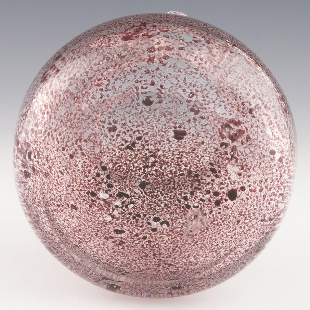 Art Glass Moser Vase with Enamel Inclusions and Bubbles Designed by Pavel Hlava c1965 For Sale