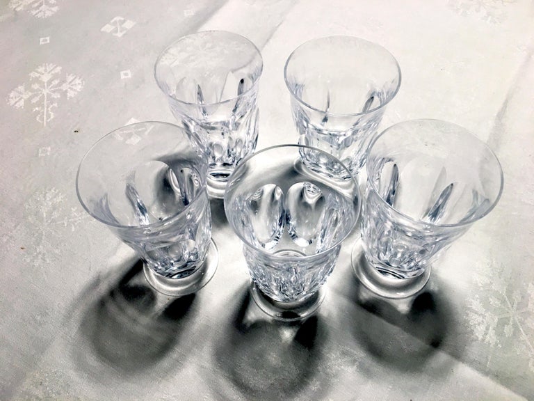 Moser Water Glasses, Art Nouveau Hand Blown, Engraved, Lady Hamilton by