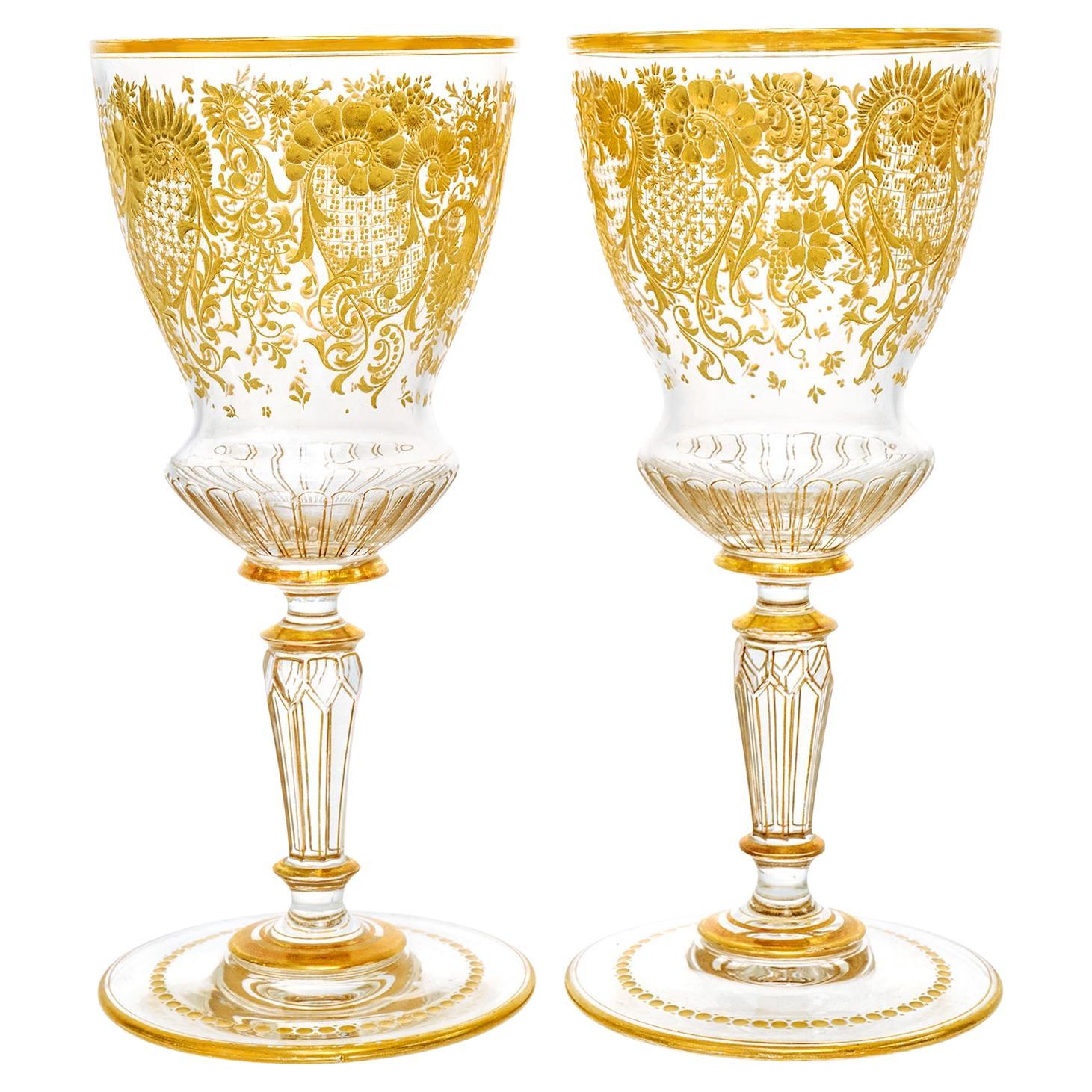 Moser Water Goblets Set of 10 Austria For Sale