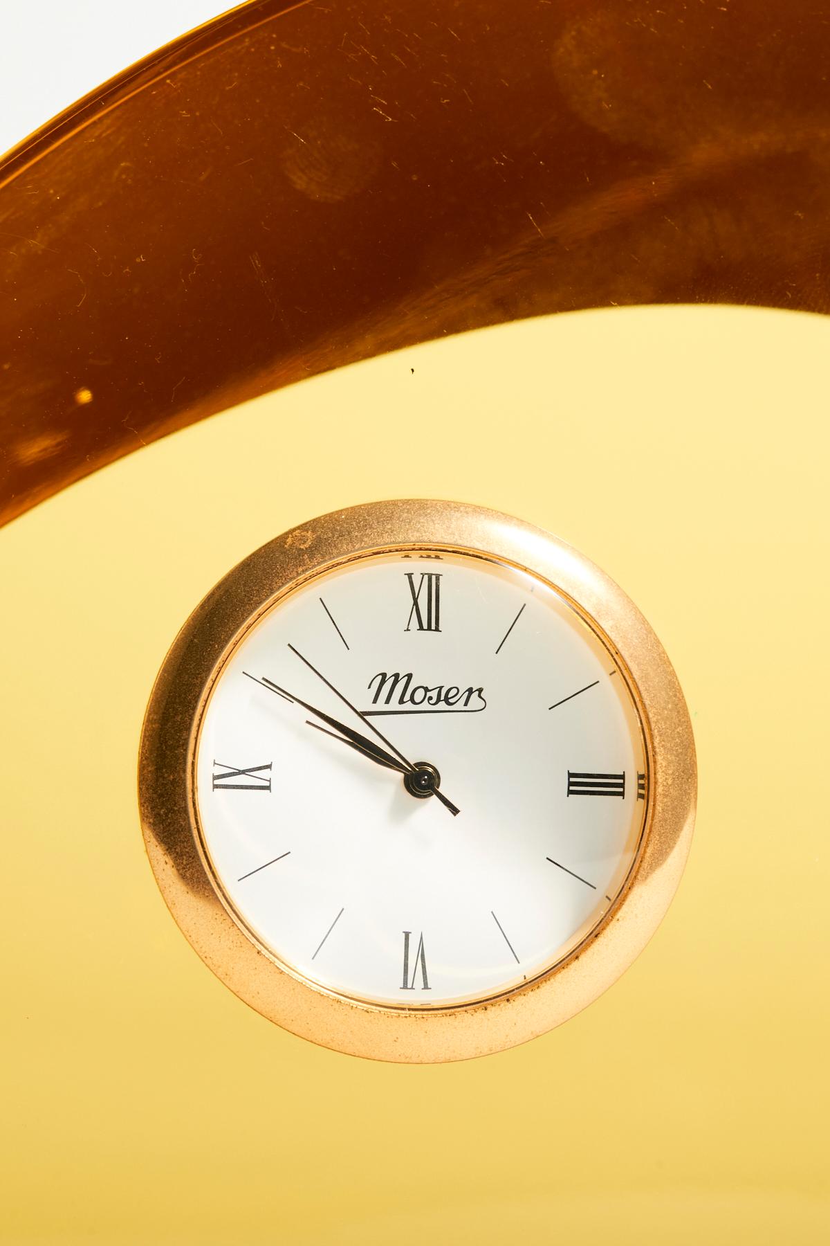 Moser Yellow Glass Clock 4