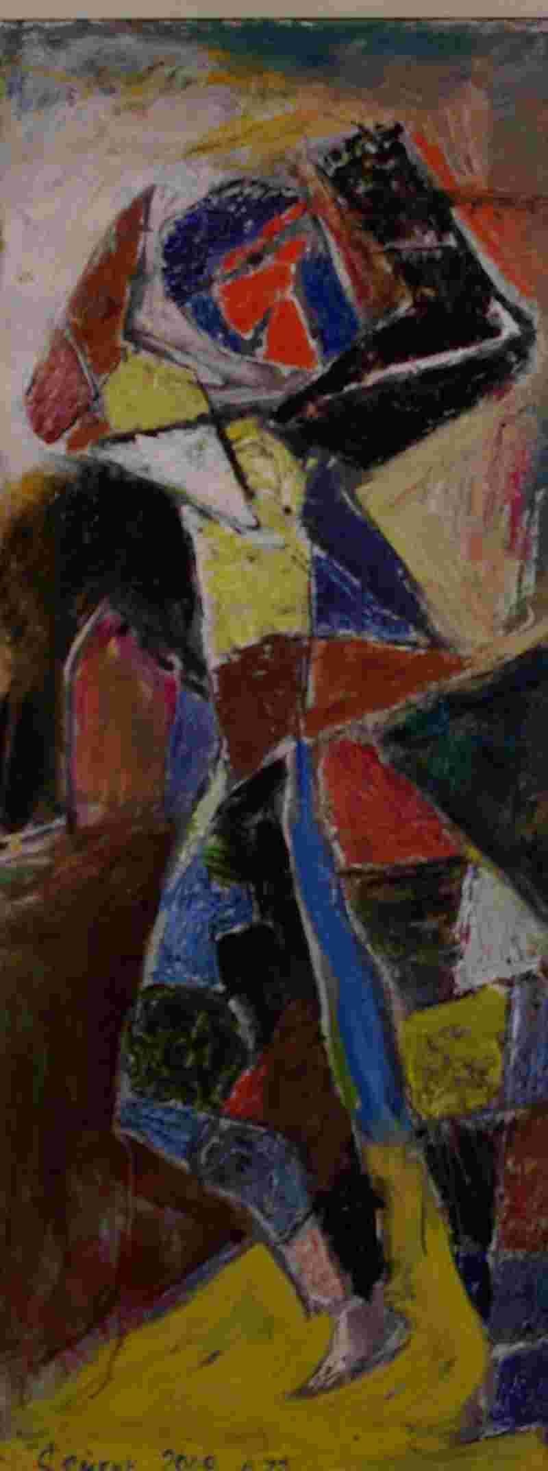 ‘Concert’ A - Black Figurative Painting by Moses Feigin