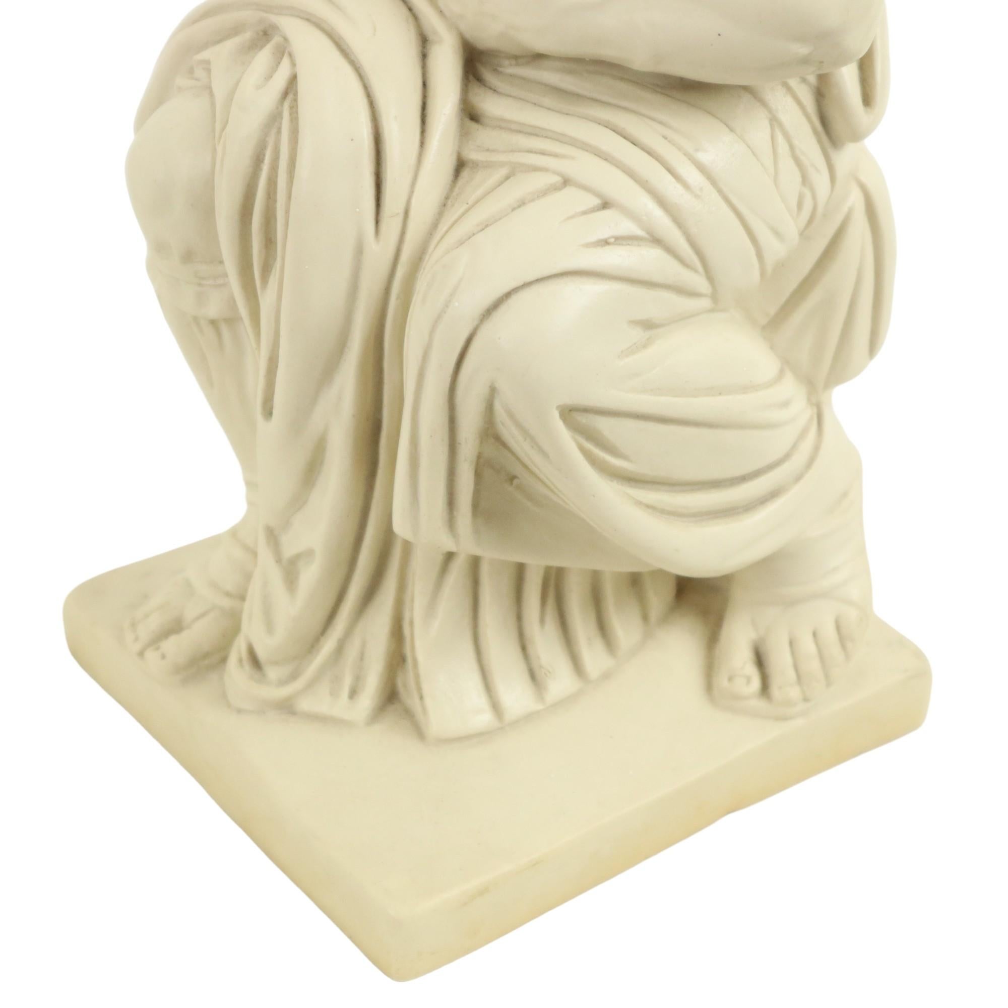 Moses Michelangelo Vintage-Statue-Skulptur aus Alabasterharz 27cm (Harz) im Angebot