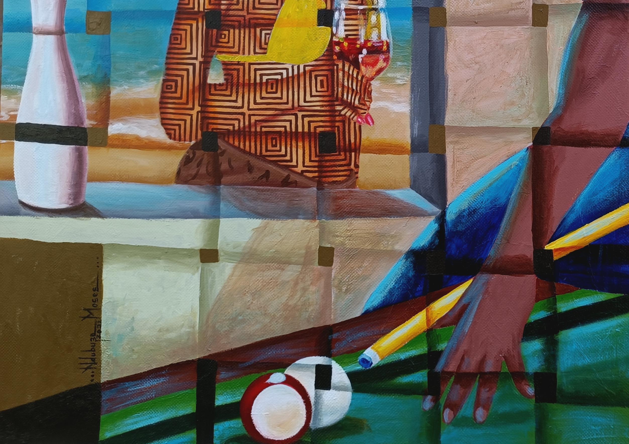 Impressionista - Figurative Painting Nero di Moses Ndubuzo