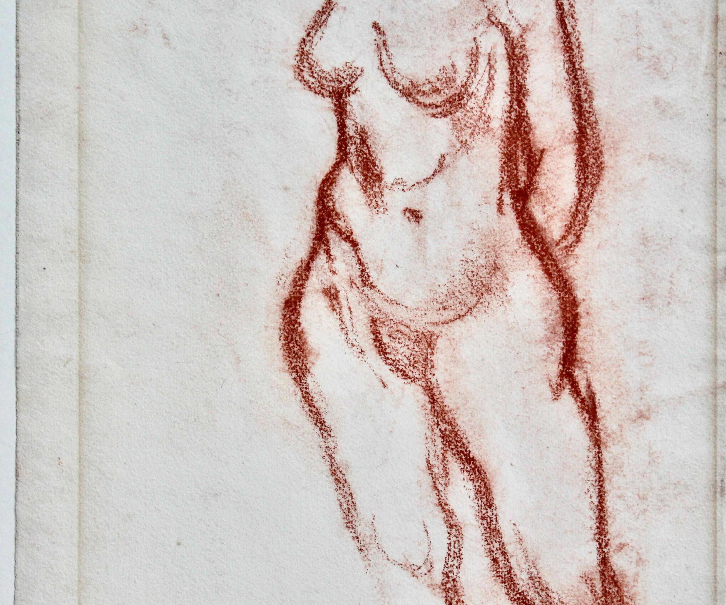 American Moses Sawyer Sanguine Nude Study For Sale