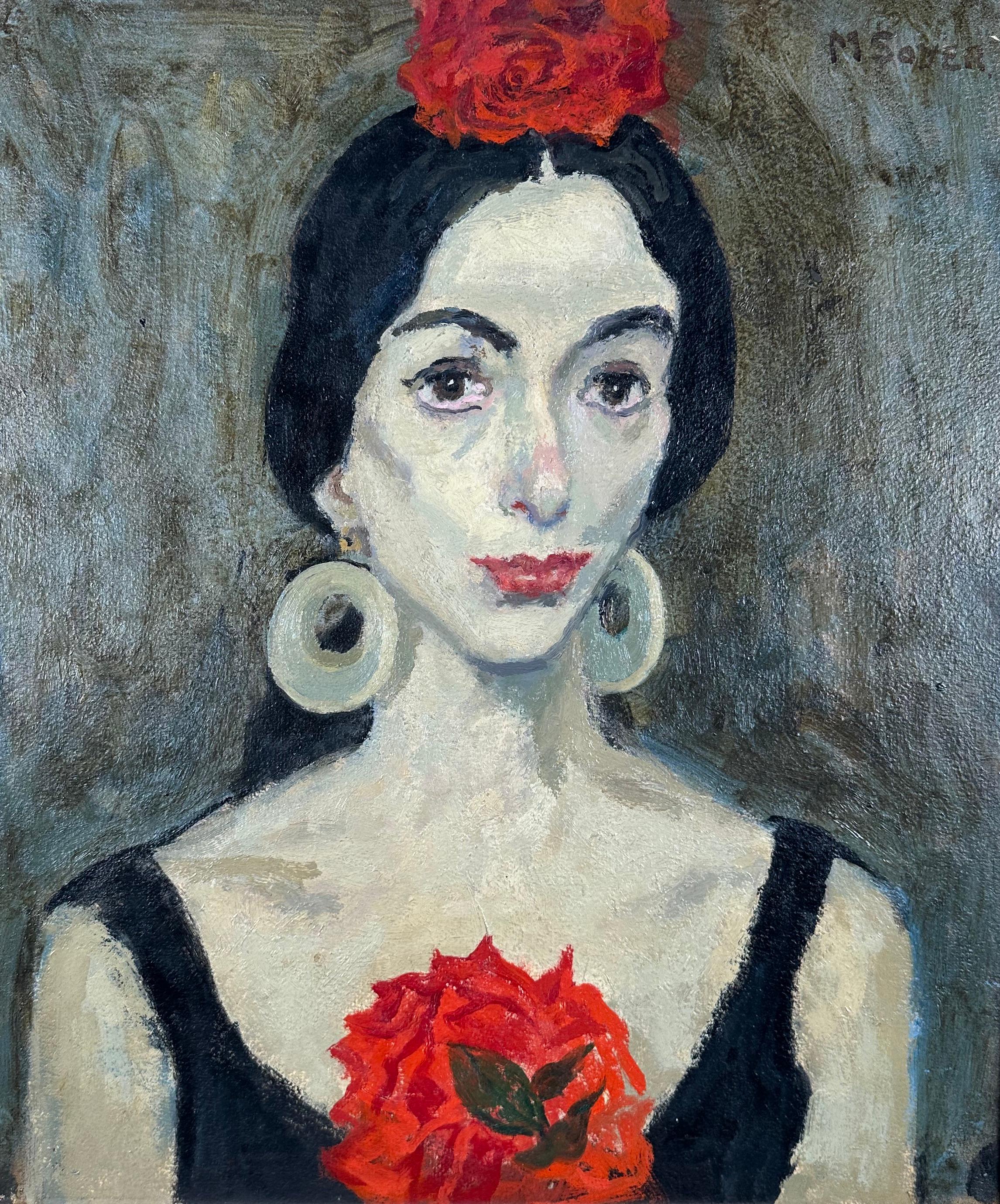 Cuban Dancer (Female Portrait Cuba) - Painting by Moses Soyer