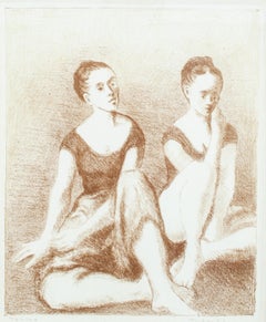 Seated Dancers Litho by Moses Soyer