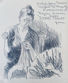 Social Realist Original Lithograph Advertisement Moses Soyer