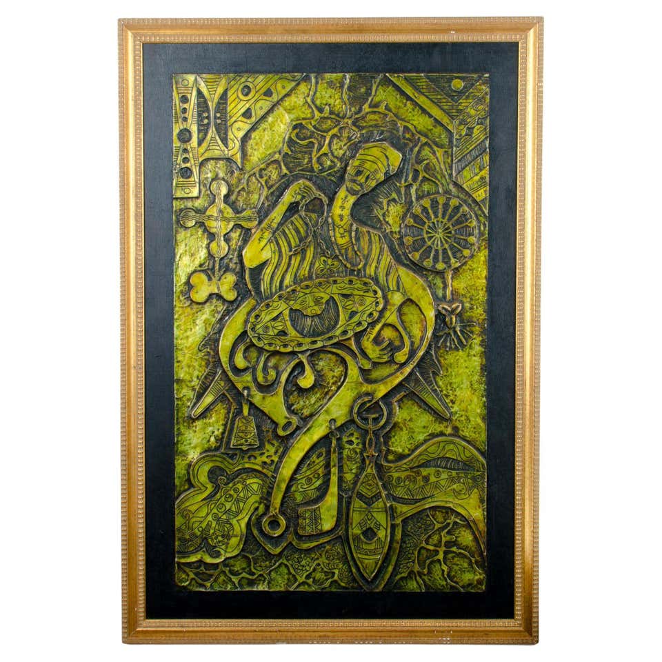 Haitian Metal Art Relief Portrait Plaque of General Georges Biassou For ...