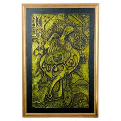 Moses Unokwah (Nigeria) "Adivinación" Relieve metálico 1990