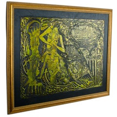 Moses Unokwah (Nigeria) "Mirrows and Combs" Metal Relief 1993