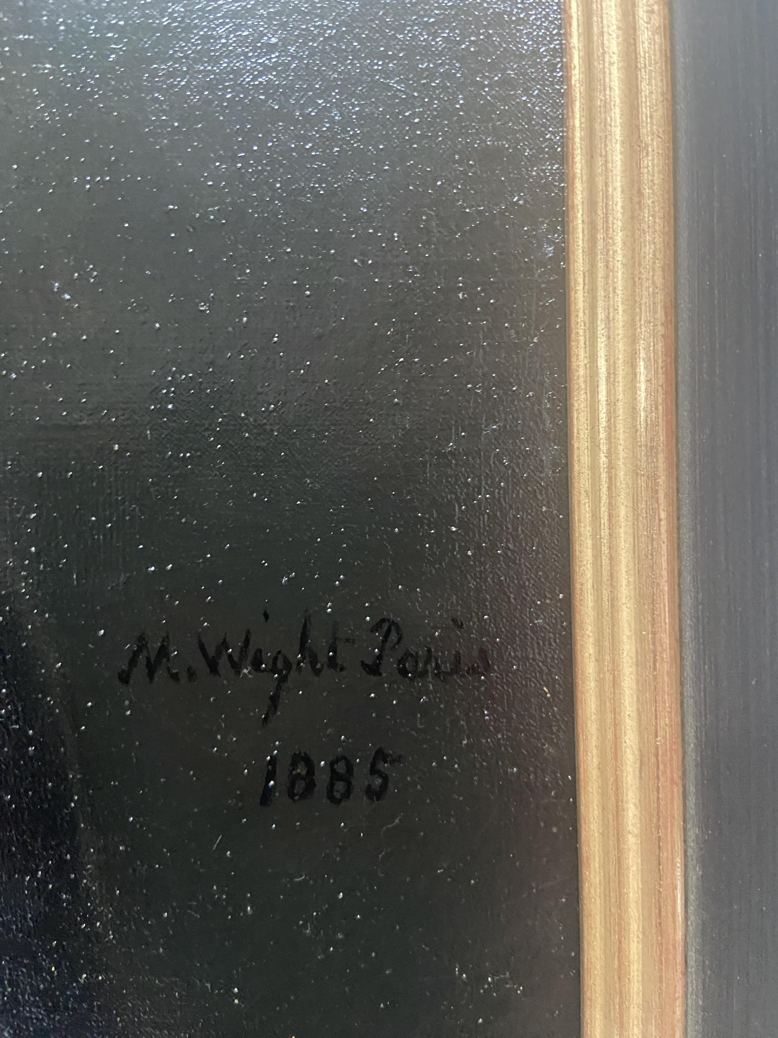 Moses Wight (1827-1895) Portrait d'un jeune homme, 1885, huile sur toile, signée et signée. 2