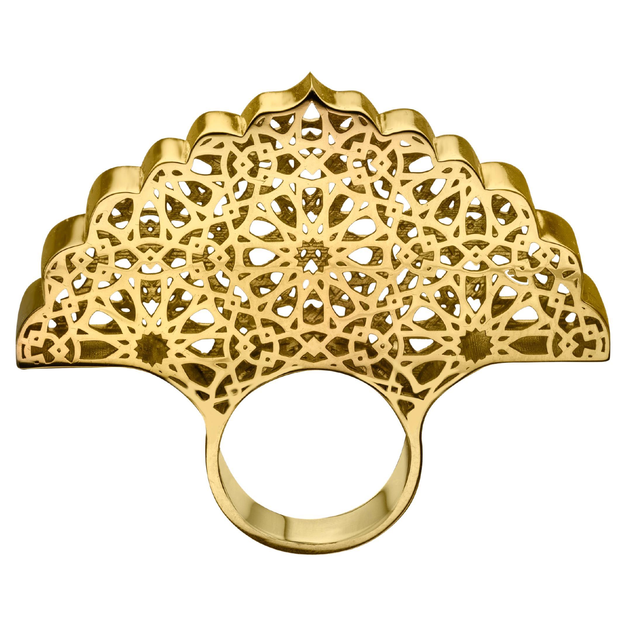 Moshabak-Ring aus 18 Karat Gelbgold 