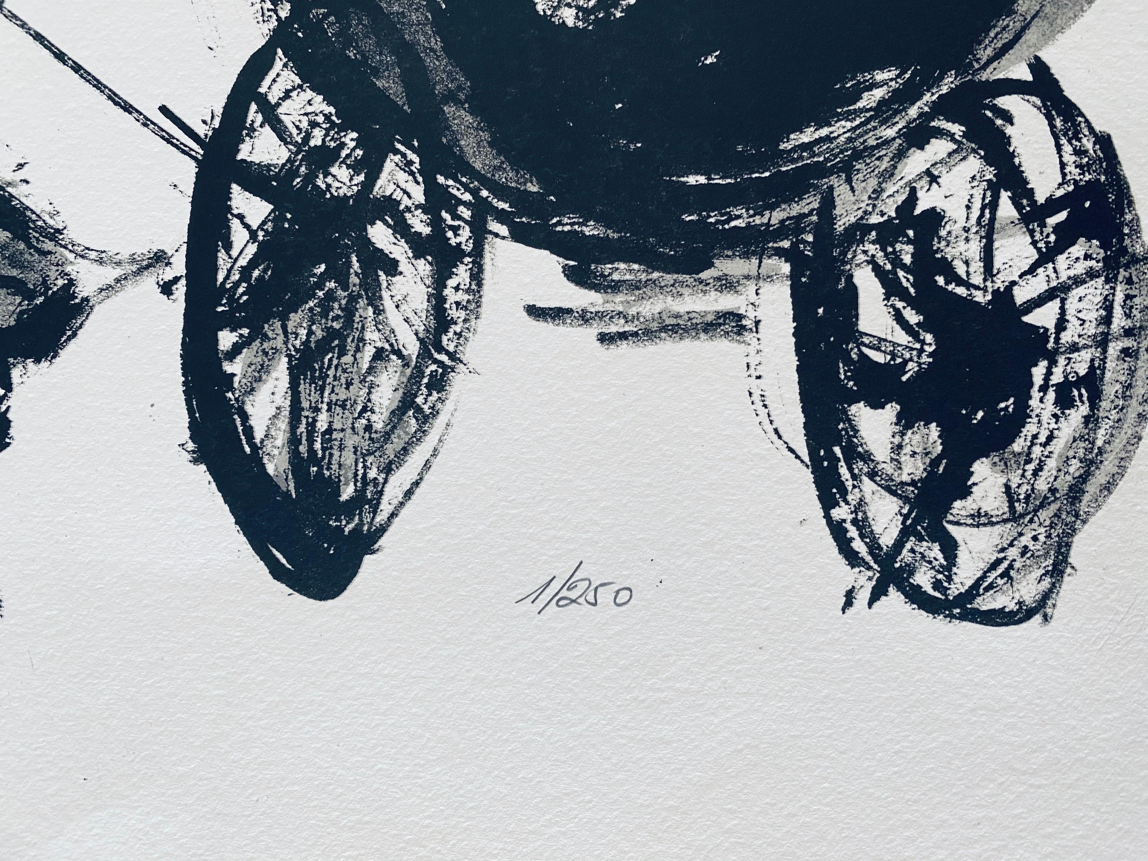 Artista polaco israelí expresionista Litografía firmada a mano en venta 3