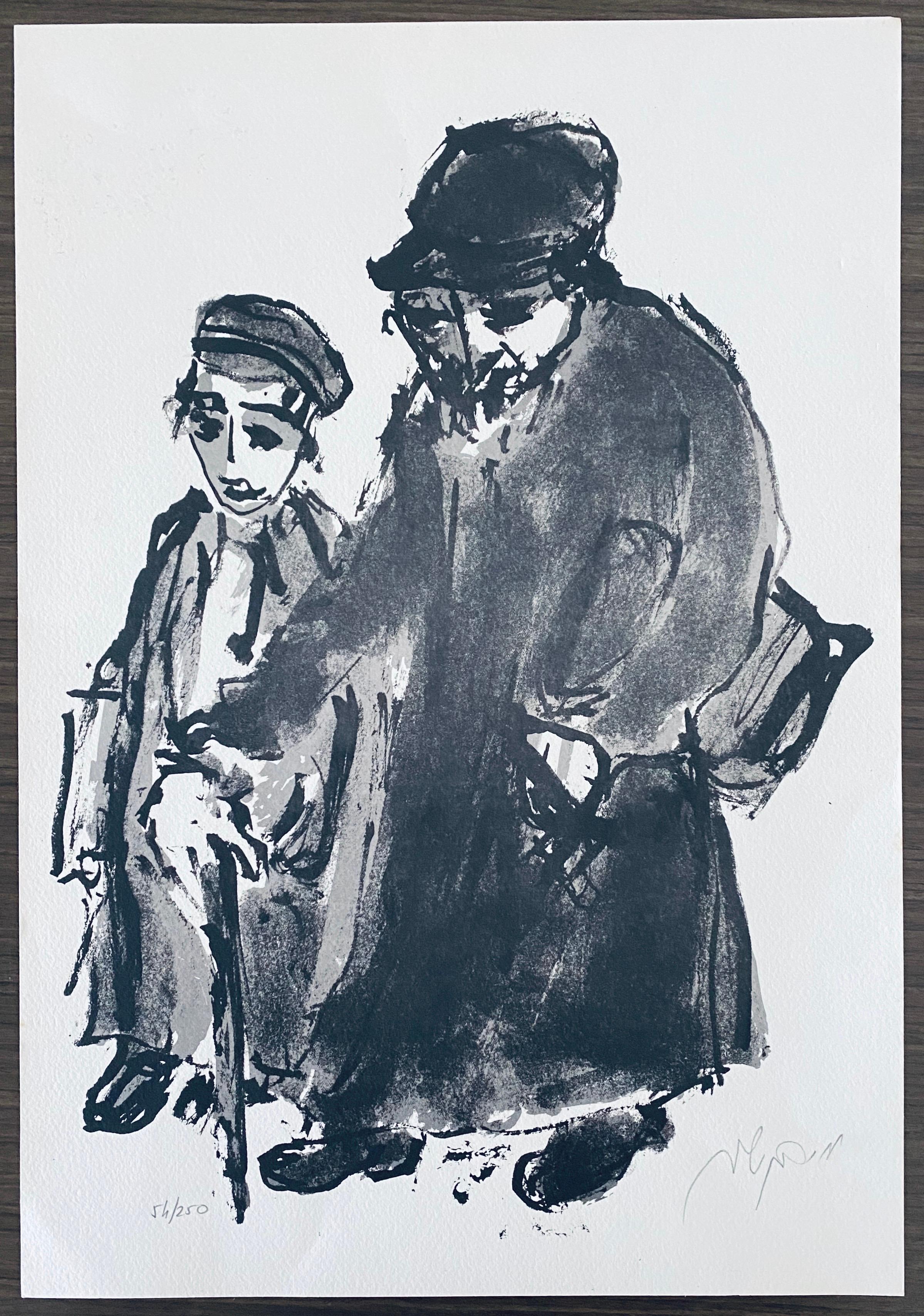 Polish Israeli Artist Expressionist Hand Signed Lithograph  For Sale 2