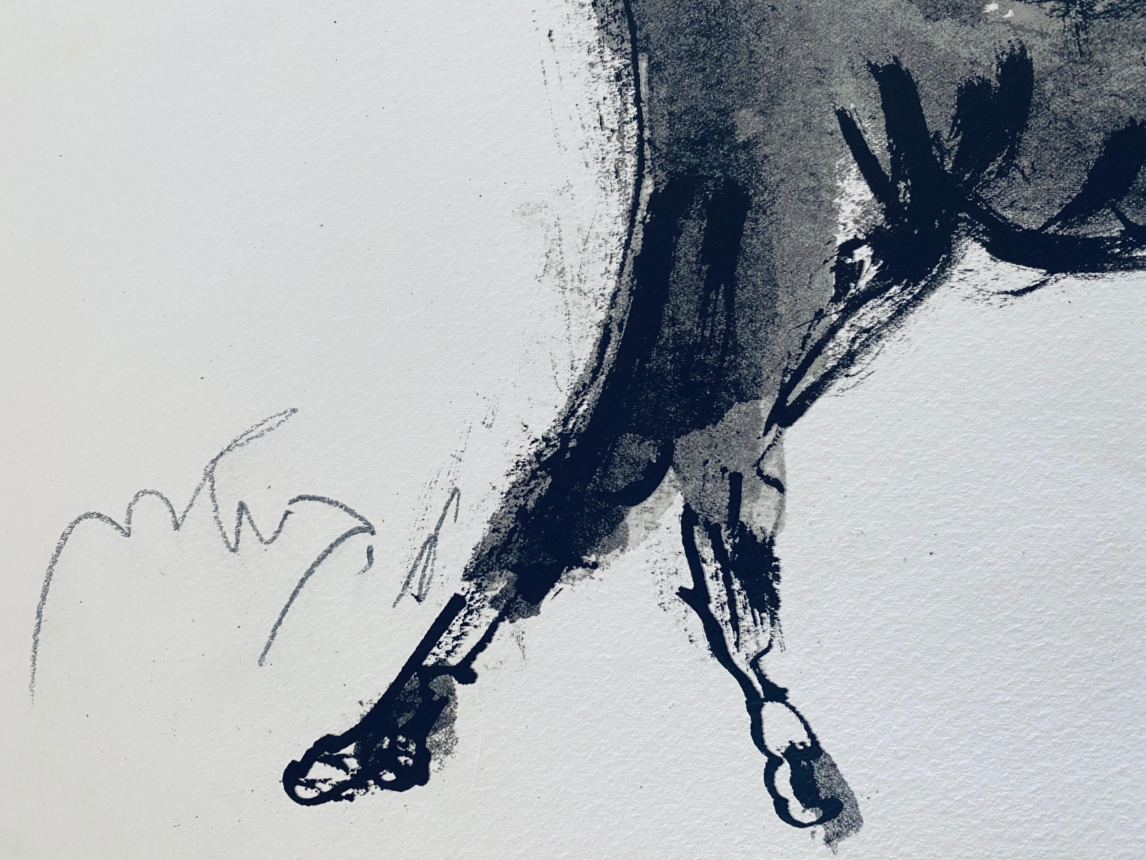 Artista polaco israelí expresionista Litografía firmada a mano en venta 4