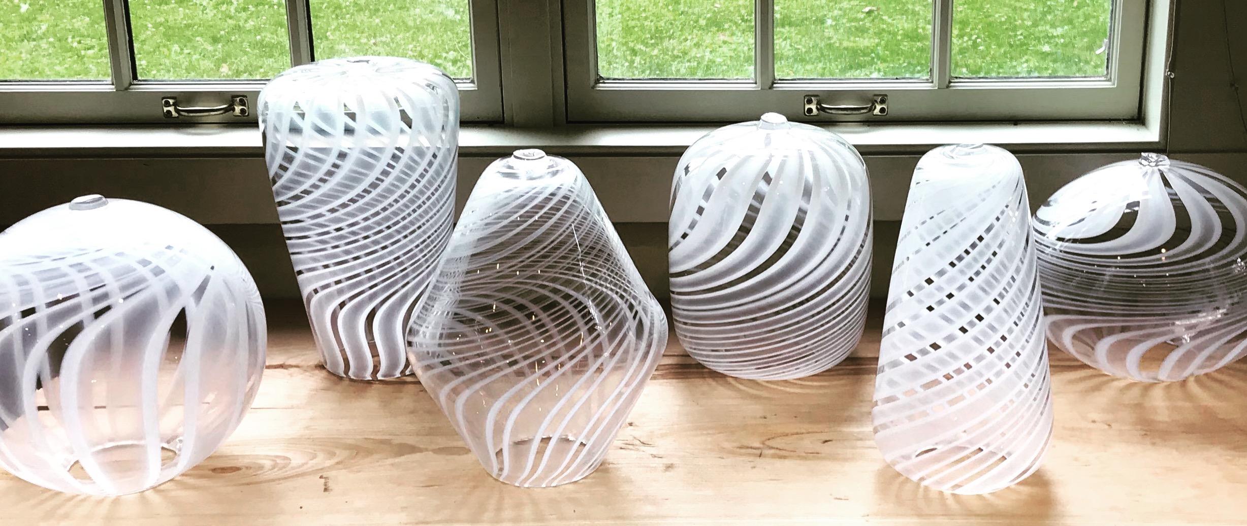 Contemporary Moshe Bursuker Custom Swirls Glass Chandelier, 2024 For Sale