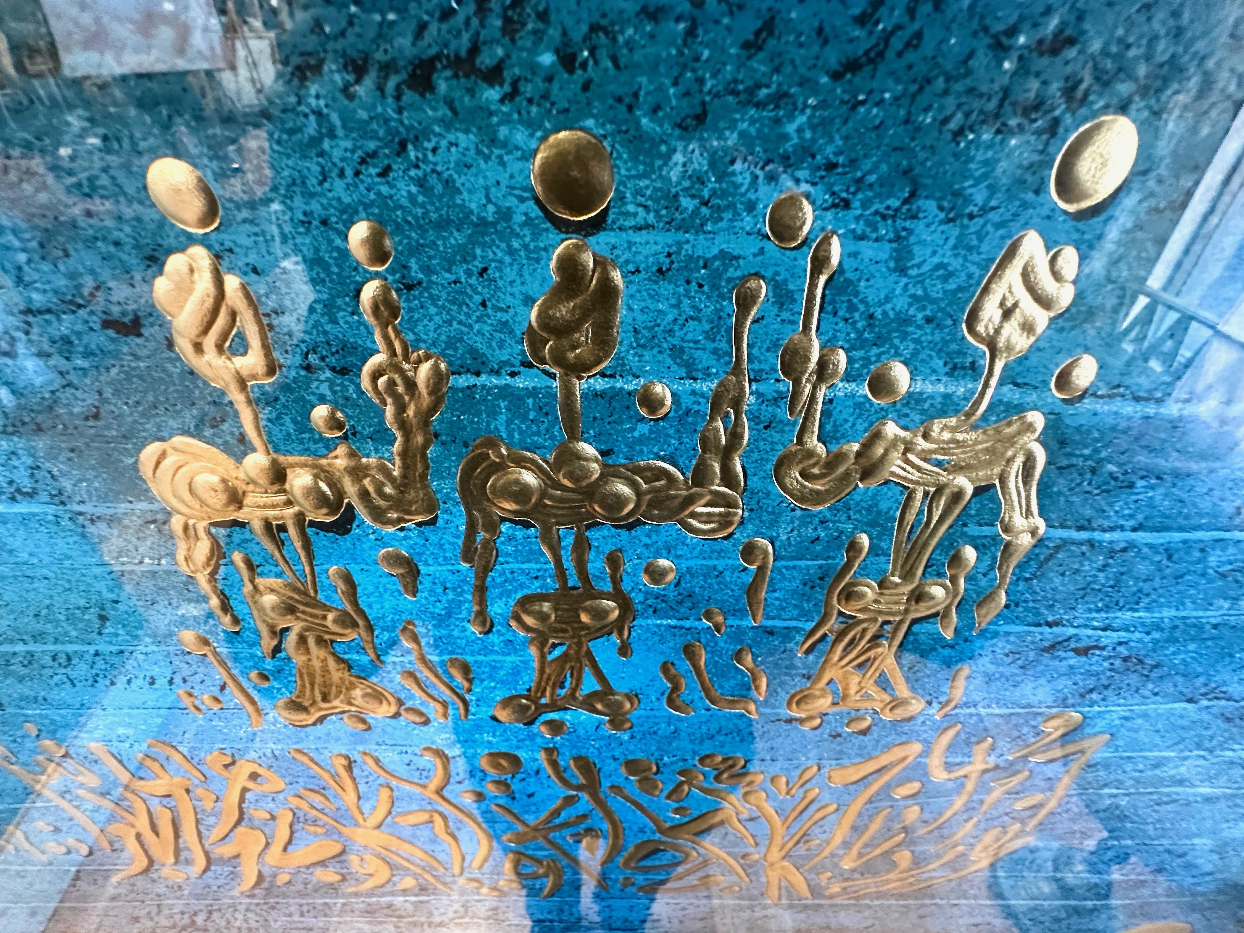 Moshe Castel, “Kings of Jerusalem”, Gold Embossed Serigraph, Signed, circa 1980 For Sale 6