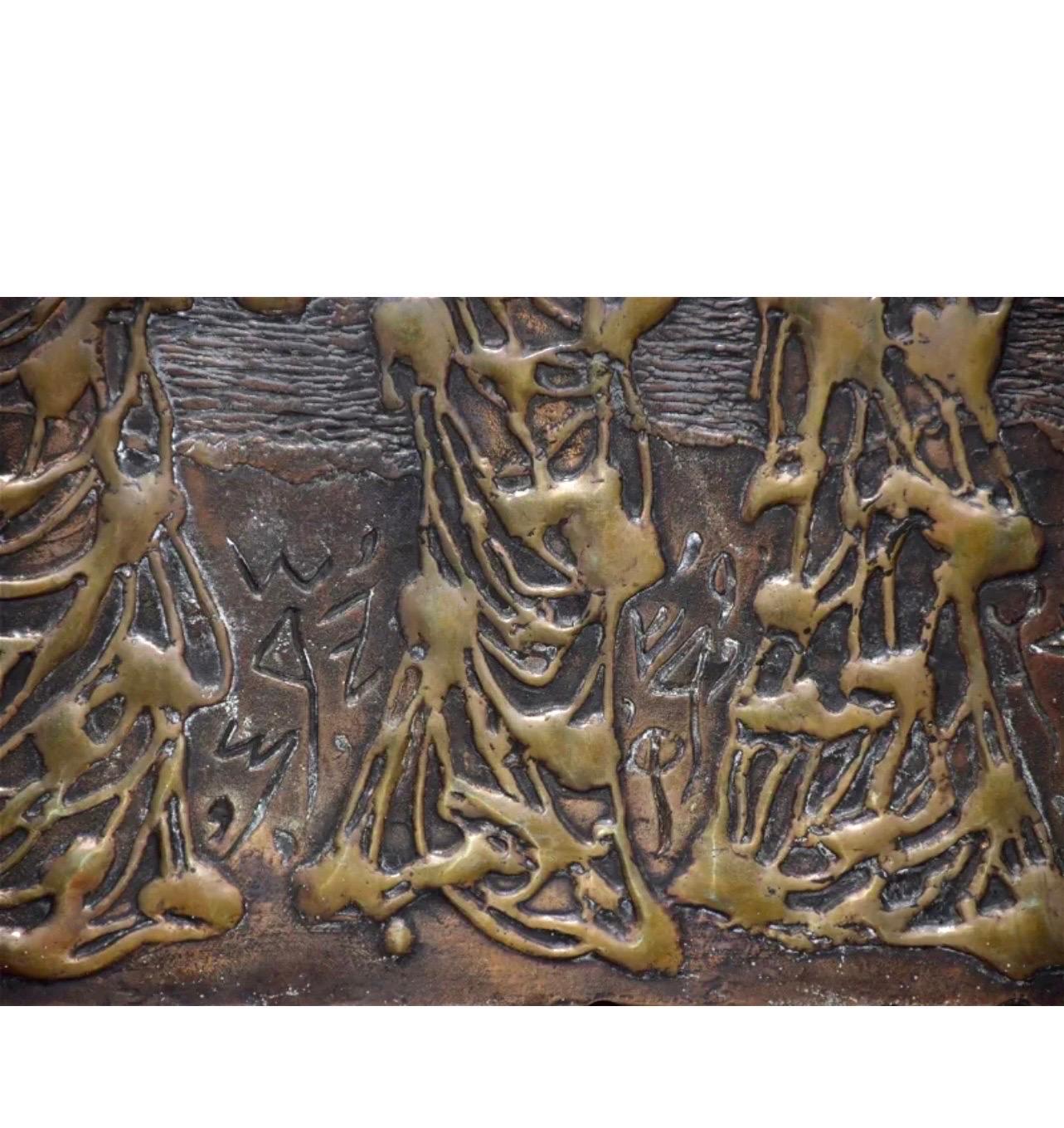Gran Escultura Abstracta Israelí de Bronce Moshe Castel Arte Judaico 8