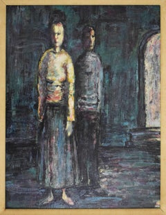 Uomo e donna - Pittura a olio Arte israeliana