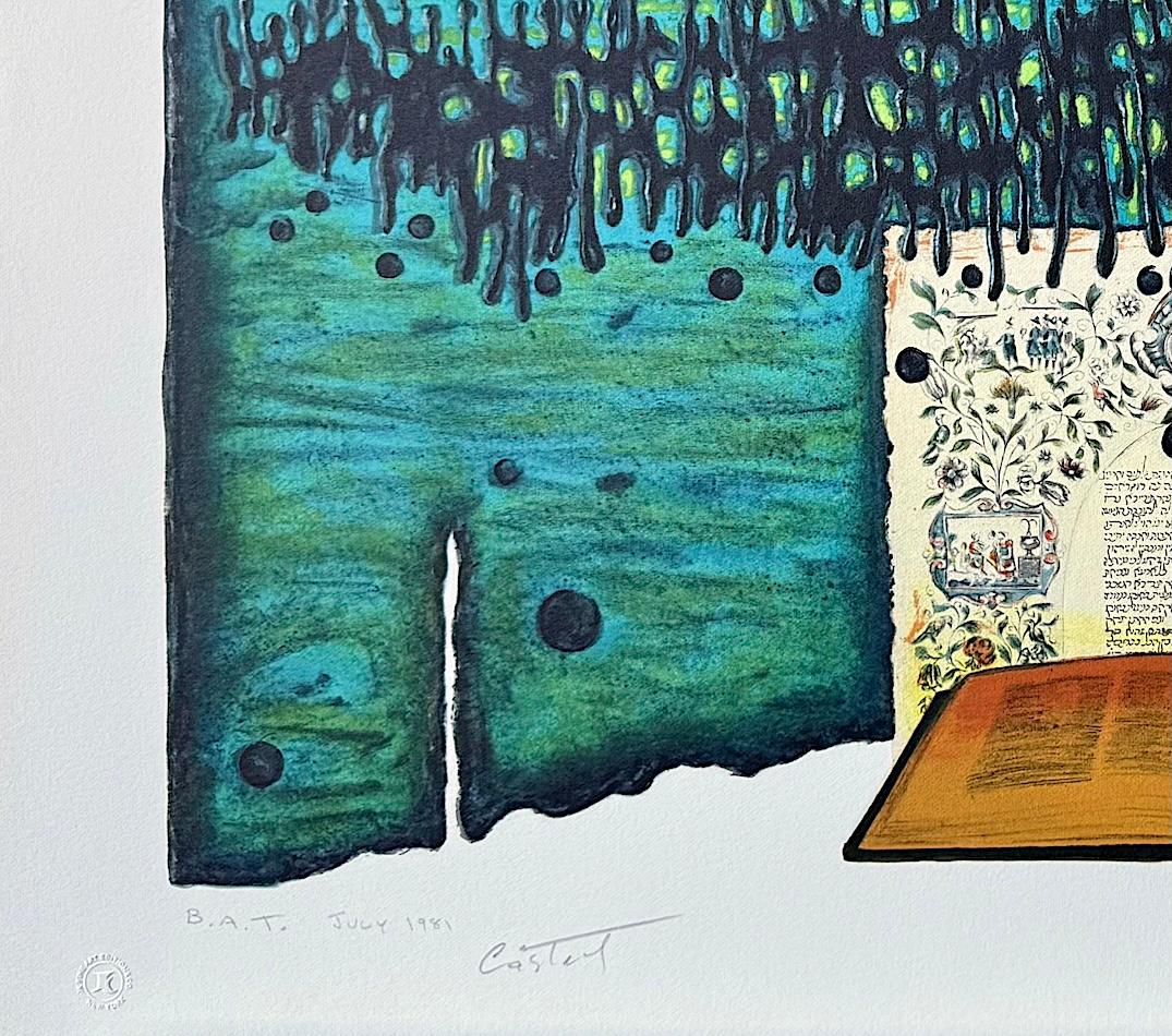 ORACIÓN del artista israelí Moshe Castel (1909-1991) es una litografía de edición limitada impresa en 14 colores mediante técnicas litográficas tradicionales sobre papel Somerset de archivo 100% libre de ácido. En la ORACIÓN, se aprecia un efecto de