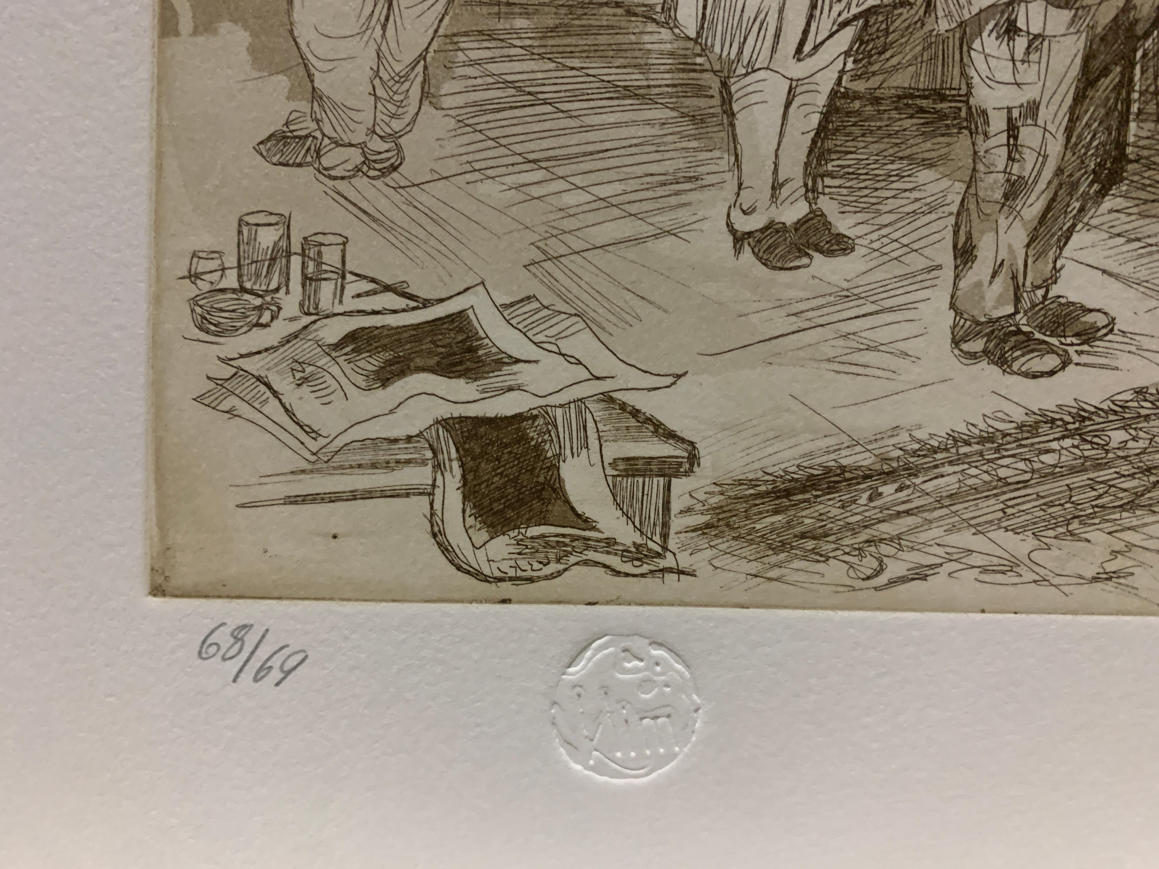 Galería - Figurative Print Gris de Moshe Chauski
