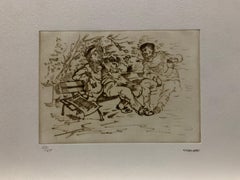 Two Men On Bench