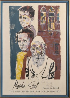 People in Israel, Modern Poster by Moshe Gat