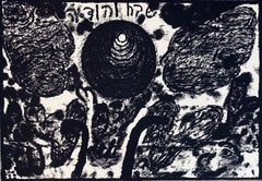 Israeli Modernist Bezalel Artist Gershuni Signed Lithograph - Praises & Thanks